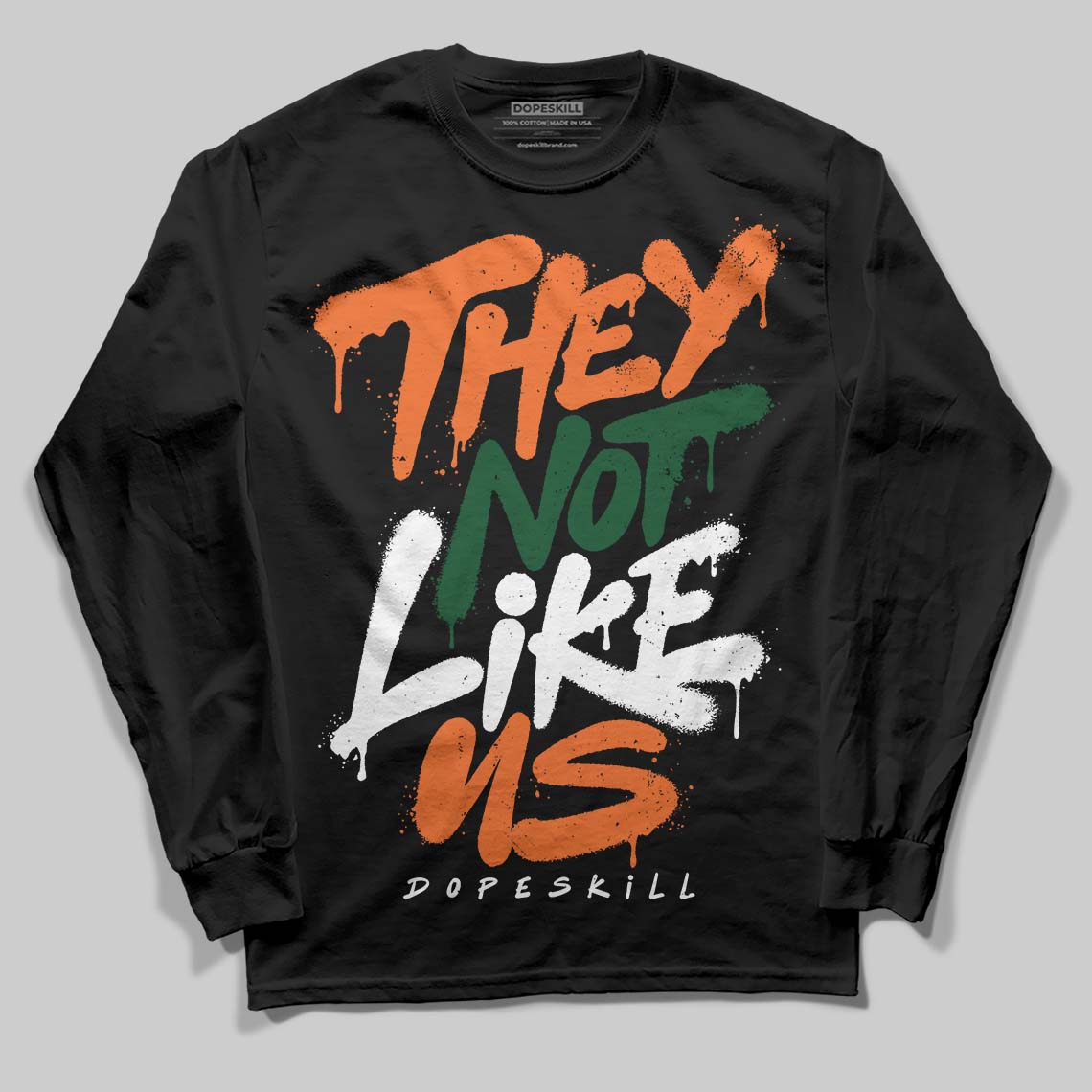 SoleFly x Air Jordan 3 “Fruits Of Our Labor” DopeSkill Long Sleeve T-Shirt They Not Like Us Graphic Streetwear - black