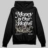 Jordan 5 Retro Reverse Metallic DopeSkill Hoodie Sweatshirt Money Is Our Motive Typo Graphic Streetwear - Black