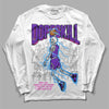 Jordan 13 Court Purple DopeSkill Long Sleeve T-Shirt Thunder Dunk Graphic Streetwear - White 