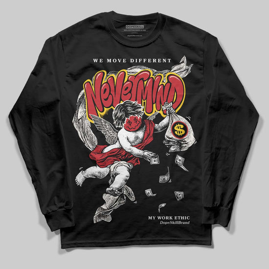 Jordan 4 “Flight Club” DopeSkill Long Sleeve T-Shirt Nevermind Graphic Streetwear - Black