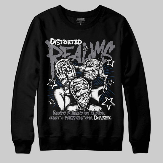 Jordan 9 Retro 'Flint Grey' 2026 DopeSkill Sweatshirt Distorted Realms Graphic Streetwear - Black