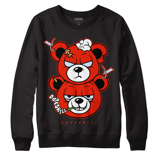 Jordan 6 Retro Toro Bravo DopeSkill Sweatshirt New Double Bear Graphic Streetwear - Black