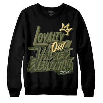 Jordan 4 Retro SE Craft Medium Olive DopeSkill Sweatshirt LOVE Graphic Streetwear - Black