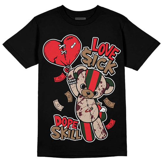 Dunk Low Freddy Krueger DopeSkill T-Shirt Love Sick Graphic Streetwear - Black