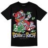 Jordan 4 “Bred Reimagined” DopeSkill T-Shirt Born To Be Rich Graphic Streetwear - Black