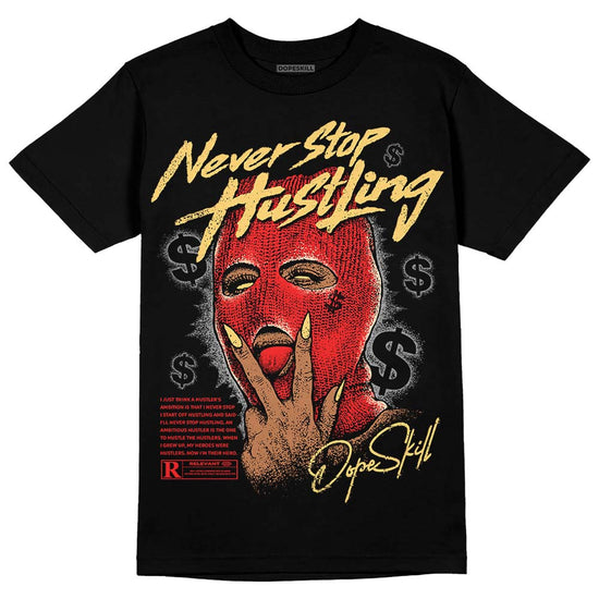 Jordan 5 "Dunk On Mars" DopeSkill T-Shirt Never Stop Hustling Graphic Streetwear - Black
