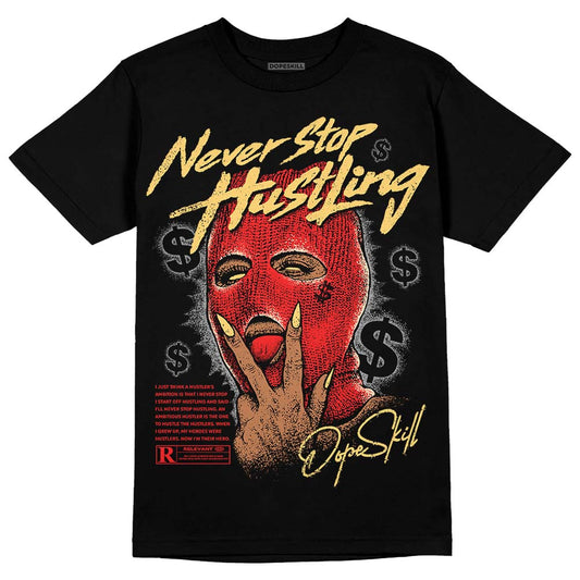 Jordan 5 "Dunk On Mars" DopeSkill T-Shirt Never Stop Hustling Graphic Streetwear - Black