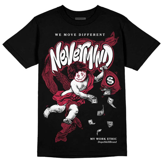 Jordan 1 Retro High '85 OG Metallic Burgundy DopeSkill T-Shirt Nevermind Graphic Streetwear - Black