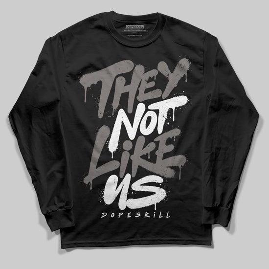 Jordan 4 Retro Cave Stone DopeSkill Long Sleeve T-Shirt They Not Like Us Graphic Streetwear - Black