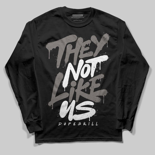 Jordan 4 Retro Cave Stone DopeSkill Long Sleeve T-Shirt They Not Like Us Graphic Streetwear - Black