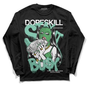 Jordan 1 High OG Green Glow DopeSkill Long Sleeve T-Shirt Stay It Busy Graphic Streetwear - Black