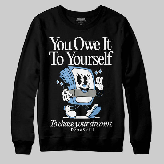 Jordan 12 Retro 'Melo' DopeSkill Sweatshirt Owe It To Yourself Graphic Streetwear - Black
