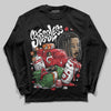 Jordan 5 Retro Fire Red Black Tongue (2025) DopeSkill Long Sleeve T-Shirt Stressless Graphic Streetwear  Black