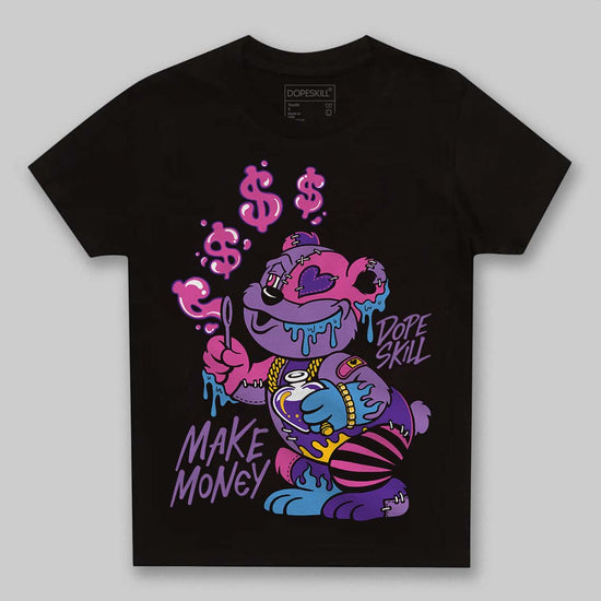 PURPLE Sneakers DopeSkill Toddler Kids T-shirt Make Money Graphic Streetwear - black