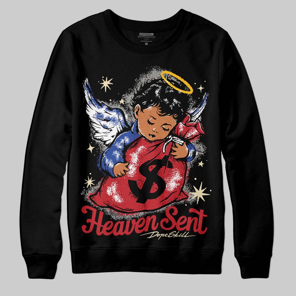 Jordan 4 “Rare Air” DopeSkill Sweatshirt Heaven Sent Graphic Streetwear - Black