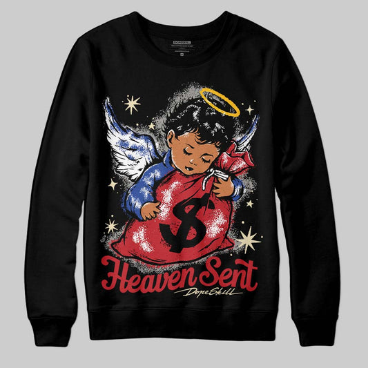 Jordan 4 “Rare Air” DopeSkill Sweatshirt Heaven Sent Graphic Streetwear - Black