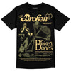 Jordan 4 Retro SE Craft Medium Olive DopeSkill T-Shirt Broken Bones Graphic Streetwear - Black