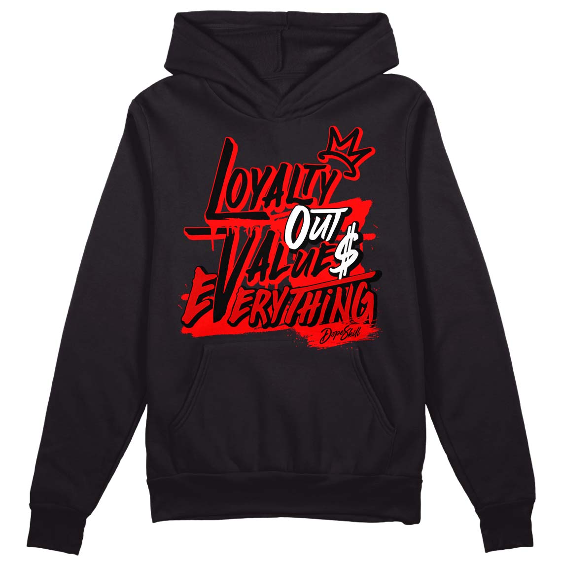 Jordan 1 Retro High OG "Satin Bred" DopeSkill Hoodie Sweatshirt LOVE Graphic Streetwear - Black