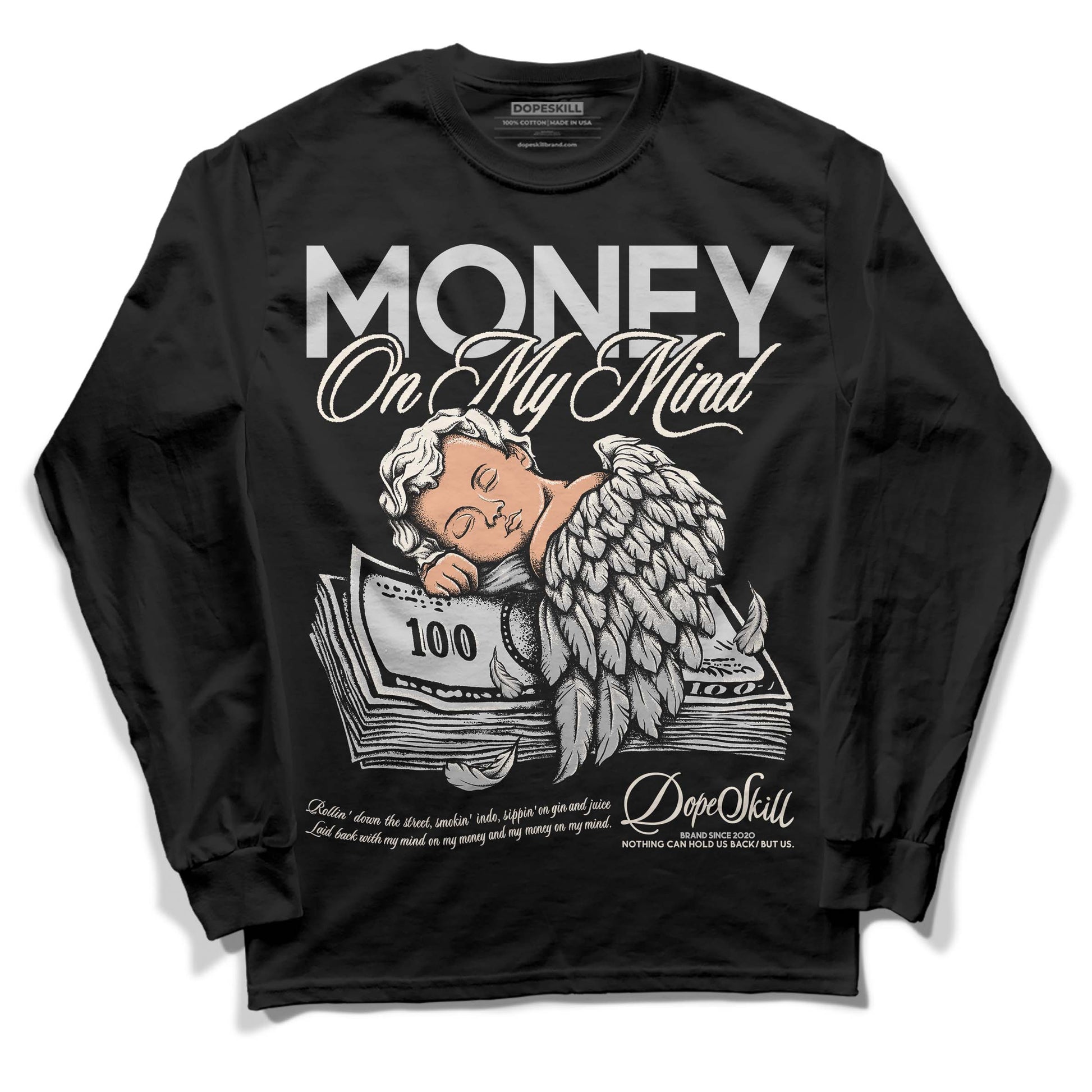 Jordan 3 “Off Noir” DopeSkill Long Sleeve T-Shirt New MOMM Graphic Streetwear - Black