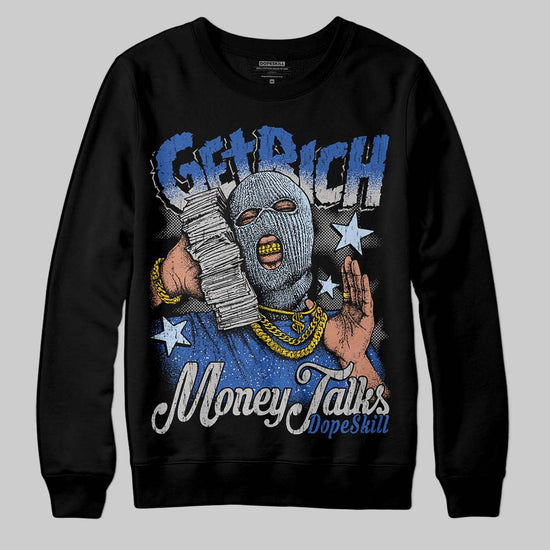 Awake NY x Jordan 5 Retro 'Black Racer Blue' DopeSkill Sweatshirt Get Rich Graphic Streetwear - Black