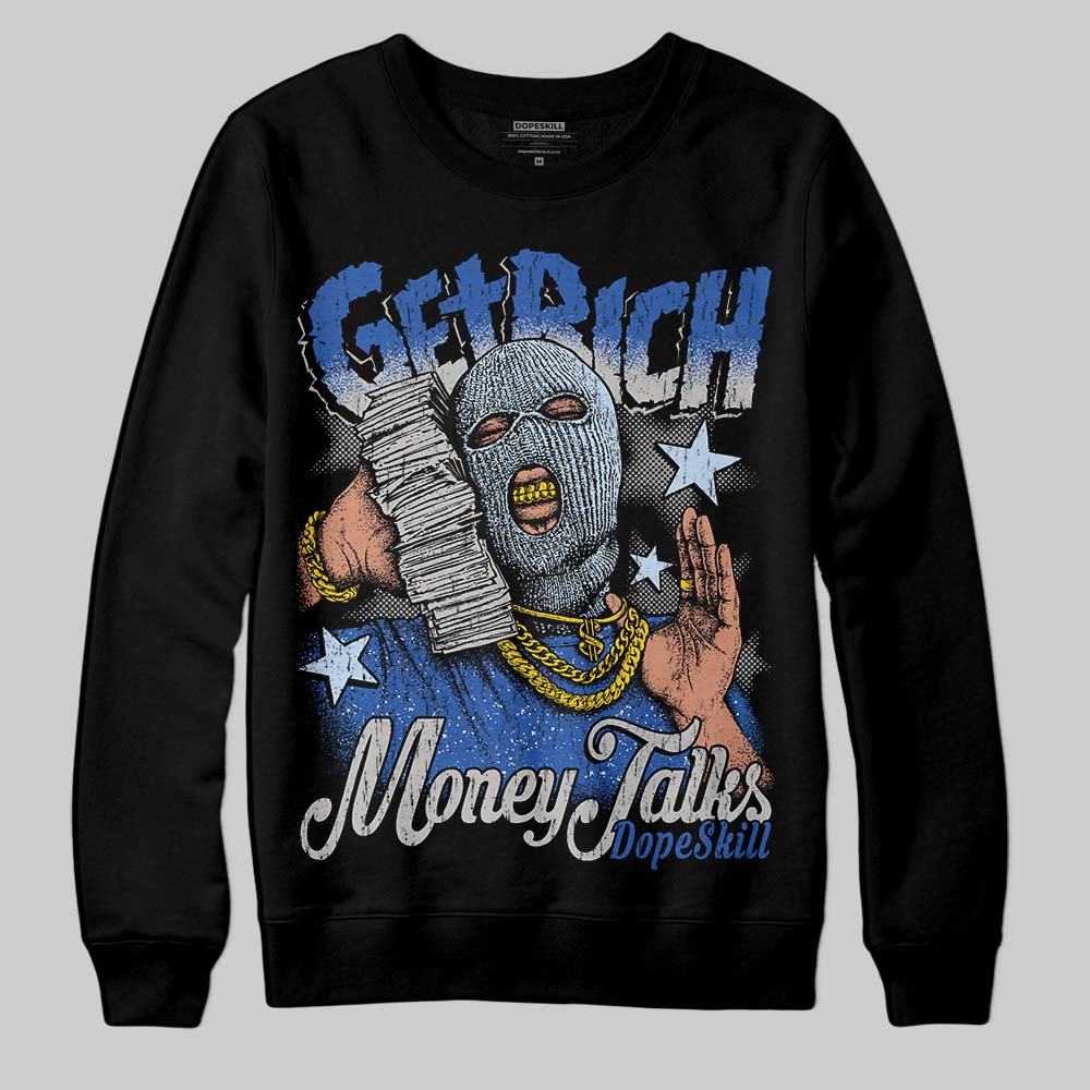 Awake NY x Jordan 5 Retro 'Black Racer Blue' DopeSkill Sweatshirt Get Rich Graphic Streetwear - Black