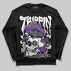 Jordan 3 Retro Dark Iris DopeSkill Long Sleeve T-Shirt Trippin Graphic Streetwear - Black