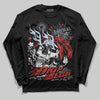 Jordan 6 “Reverse Infrared” DopeSkill Long Sleeve T-Shirt Drip Season Graphic Streetwear - Black