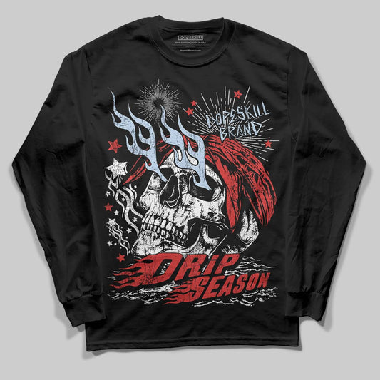Jordan 6 “Reverse Infrared” DopeSkill Long Sleeve T-Shirt Drip Season Graphic Streetwear - Black