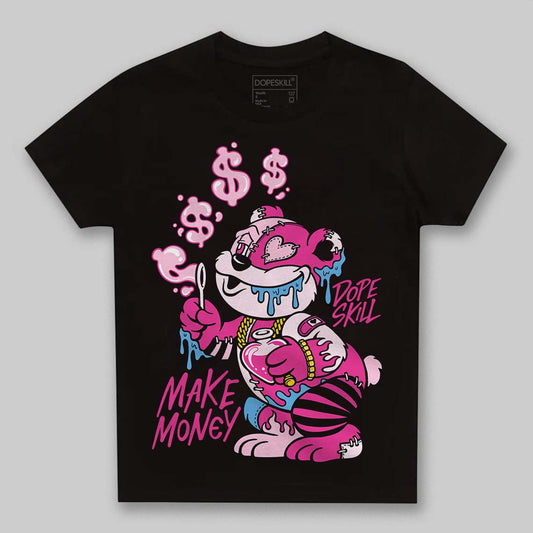 Pink Sneakers DopeSkill Toddler Kids T-shirt Make Money Graphic Streetwear - black