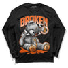 Jordan 12 Retro Brilliant Orange DopeSkill Long Sleeve T-Shirt Sick Bear Graphic Streetwear - Black