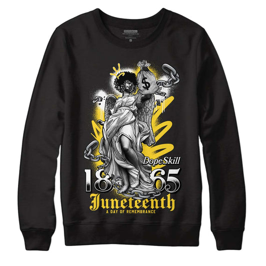 Jordan 4 Tour Yellow Thunder DopeSkill Sweatshirt Juneteenth Graphic Streetwear - Black