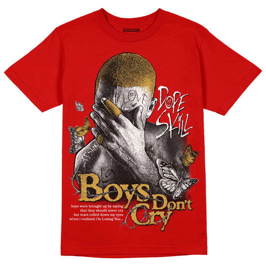 Red Sneakers DopeSkill Red T-shirt Boys Don't Cry Graphic Streetwear