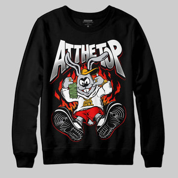 Black and White Sneakers DopeSkill Sweatshirt At The Top Graphic Streetwear - Black