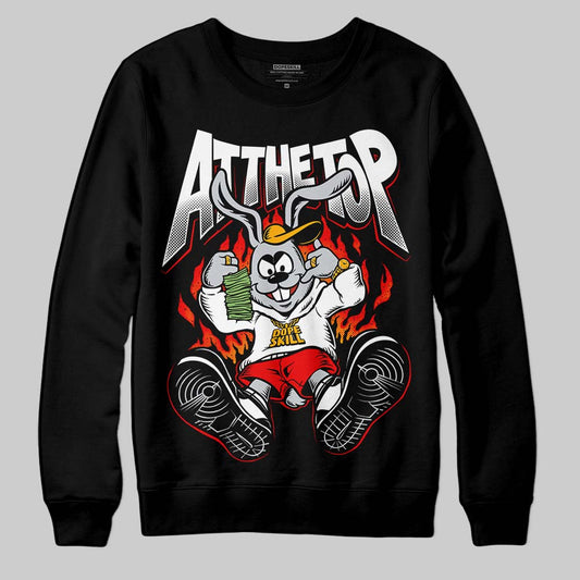 Black and White Sneakers DopeSkill Sweatshirt At The Top Graphic Streetwear - Black