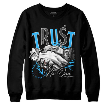 Jordan 2 Low "University Blue" DopeSkill Sweatshirt Trust No One Graphic Streetwear - Black