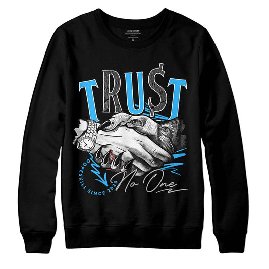 Jordan 2 Low "University Blue" DopeSkill Sweatshirt Trust No One Graphic Streetwear - Black