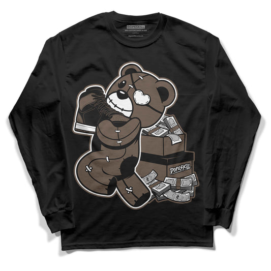 Jordan 1 Retro High OG Palomino DopeSkill Long Sleeve T-Shirt Bear Steals Sneaker Graphic Streetwear - Black