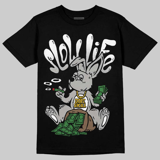 Black and White Sneakers DopeSkill T-Shirt Slow Life Graphic Streetwear - Black
