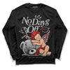 Jordan Spizike Low Bred DopeSkill Long Sleeve T-Shirt New No Days Off Graphic Streetwear - Black 