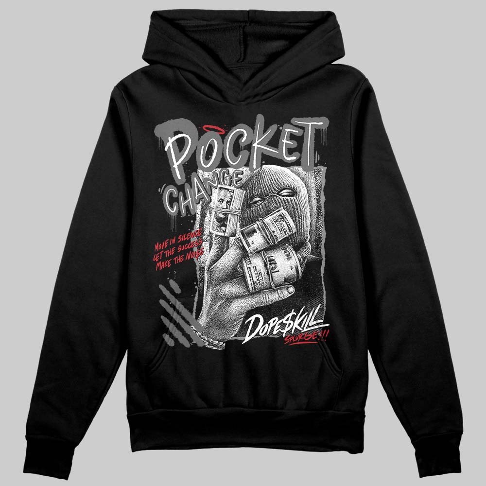 Jordan 4 “Black Cat” (2025) DopeSkill Hoodie Sweatshirt Pocket Change Graphic Streetwear - Black