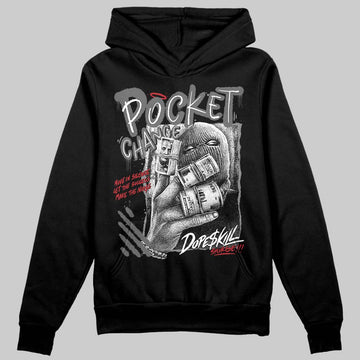 Jordan 4 “Black Cat” (2025) DopeSkill Hoodie Sweatshirt Pocket Change Graphic Streetwear - Black