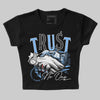 Jordan 9 Powder Blue DopeSkill Women's Crop Top Trust No One Graphic Streetwear - Black