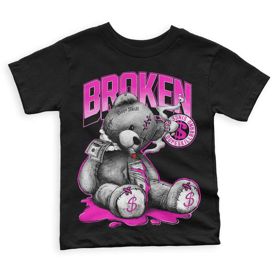 Dunk Low GS “Active Fuchsia” DopeSkill Toddler Kids T-shirt Sick Bear Graphic Streetwear - Black