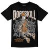 Jordan 3 Retro Palomino DopeSkill T-Shirt Thunder Dunk Graphic Streetwear - Black