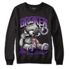 Jordan 12 “Field Purple” DopeSkill Sweatshirt Sick Bear Graphic Streetwear - Black