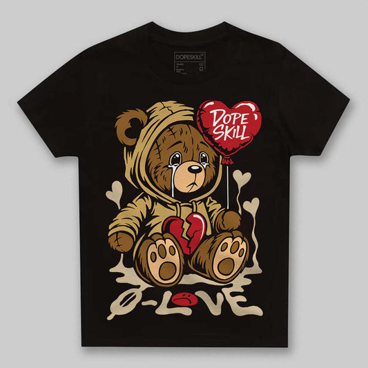 Jordan 4 Retro “Pizza” DopeSkill Toddler Kids T-shirt Broken Bear Graphic Streetwear - Black