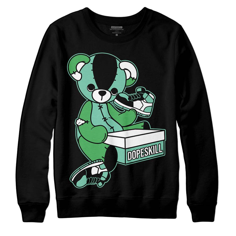 Jordan 1 High OG Green Glow DopeSkill Sweatshirt Sneakerhead BEAR Graphic Streetwear - Black