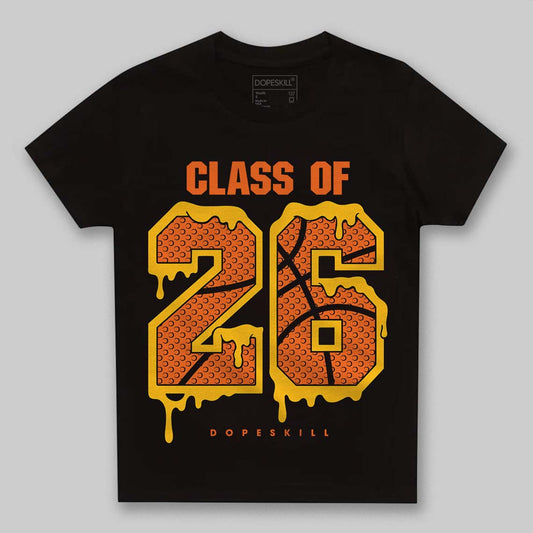 Orange, Black and White Sneakers DopeSkill Toddler Kids T-shirt 26 Drip Graphic Streetwear - Black