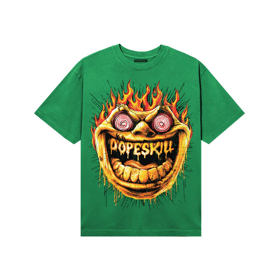 Green Sneakers DopeSkill T-Shirt Hellfire Graphic Streetwear - Irish Green