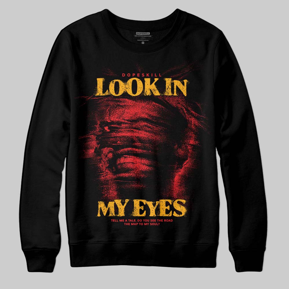 Red Sneakers DopeSkill Sweatshirt Look In My Eyes Graphic Streetwear - Black